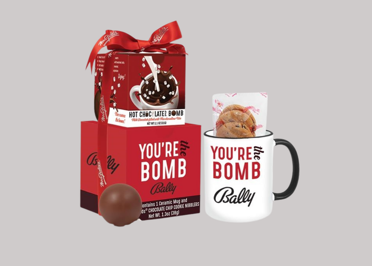 Mrs. Fields Mug & Cookies With Hot Chocolate Bomb Gift Set