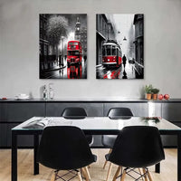 London Bus & Paris Tower Wall Prints