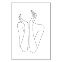 Abstract Line Couple Wall Prints