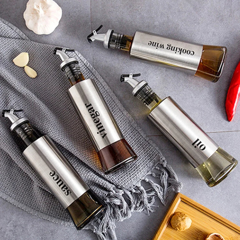 Reusable No-Drip Oil Bottles (Stainless Steel)