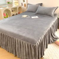 Elegant Velvet Bed Skirt Cover