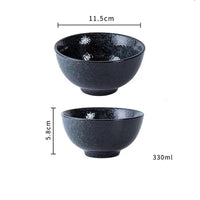 Frosted Ceramic Soup Bowls & Spoons