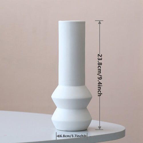 Modern White Ceramic Flower Vases