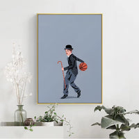 Celebrities Playing Basketball Wall Prints