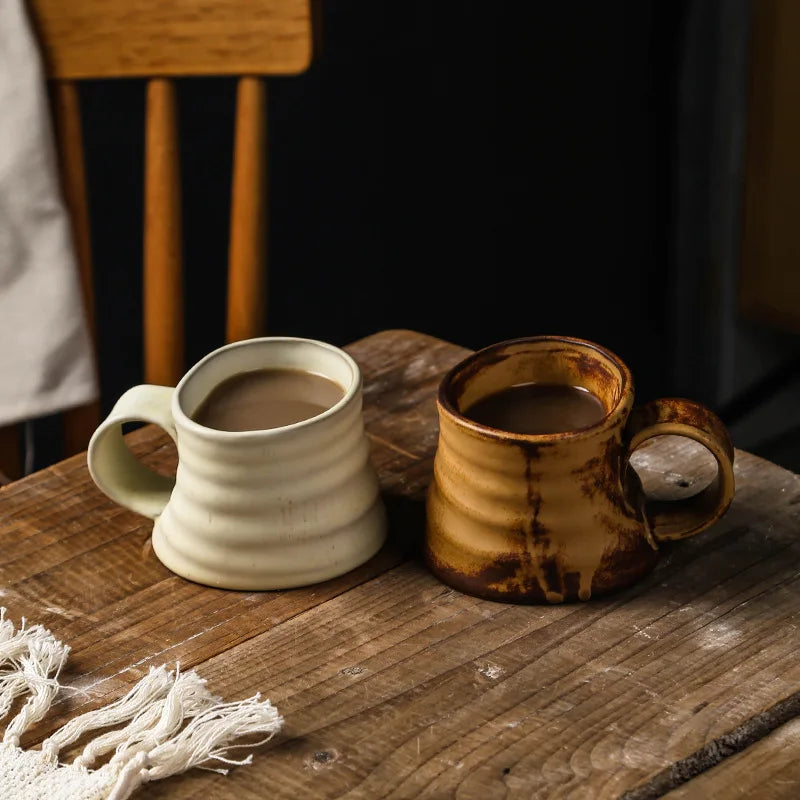 Irregular Vintage Ceramic Coffee Cups