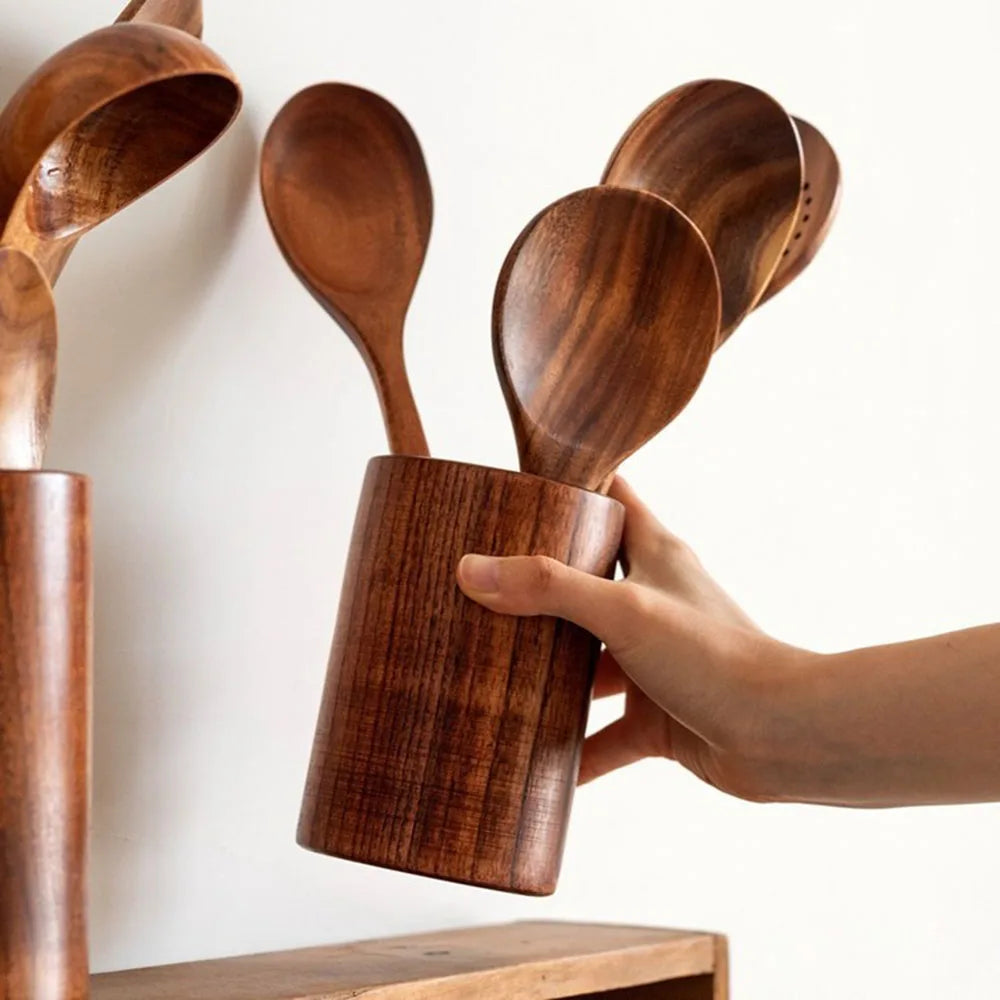 Natural Teak Cooking Utensils