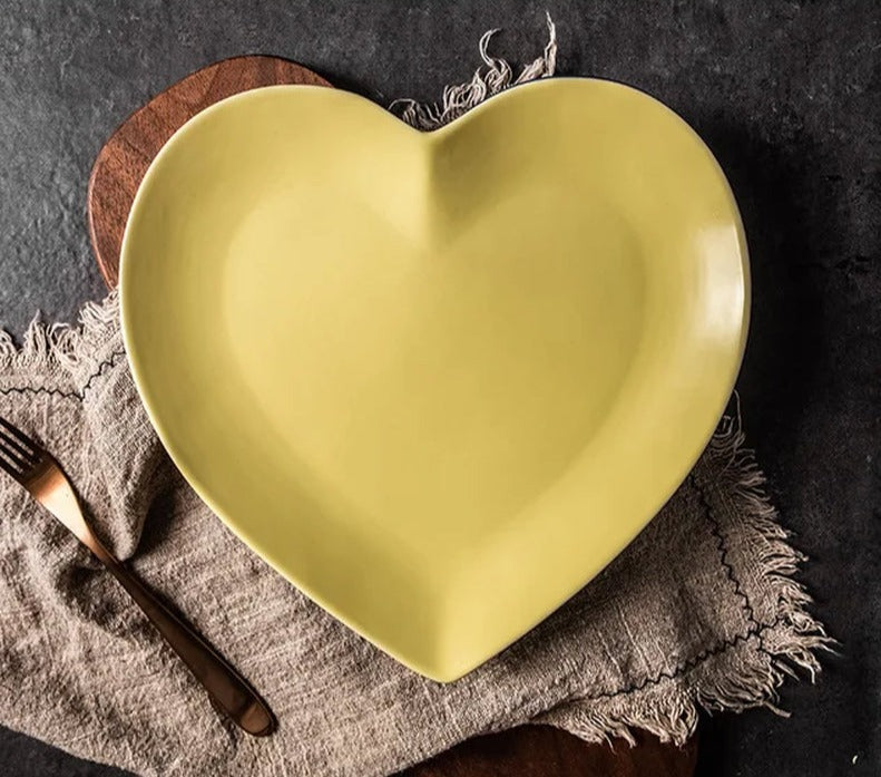 Morandi Heart-Shaped Ceramic Plates