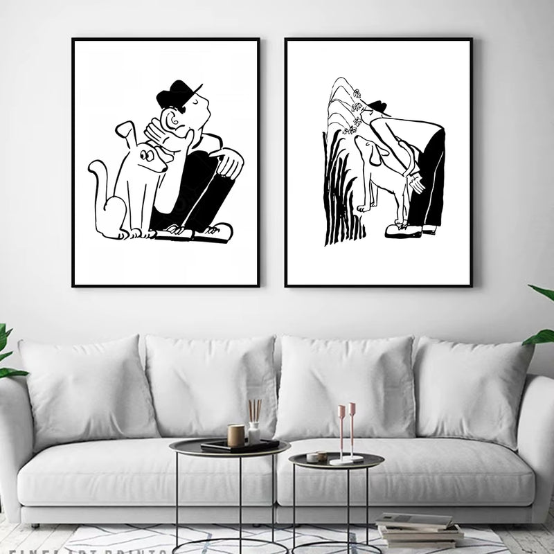 My Lover and Dog Wall Prints