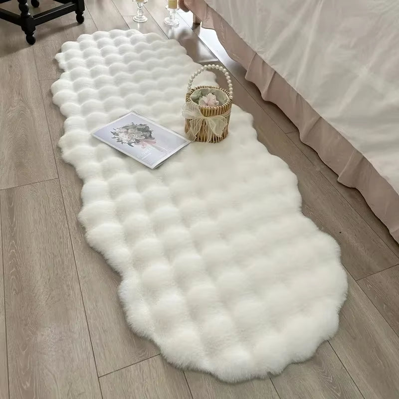 Plush Irregular Bubble Fleece Area Rug