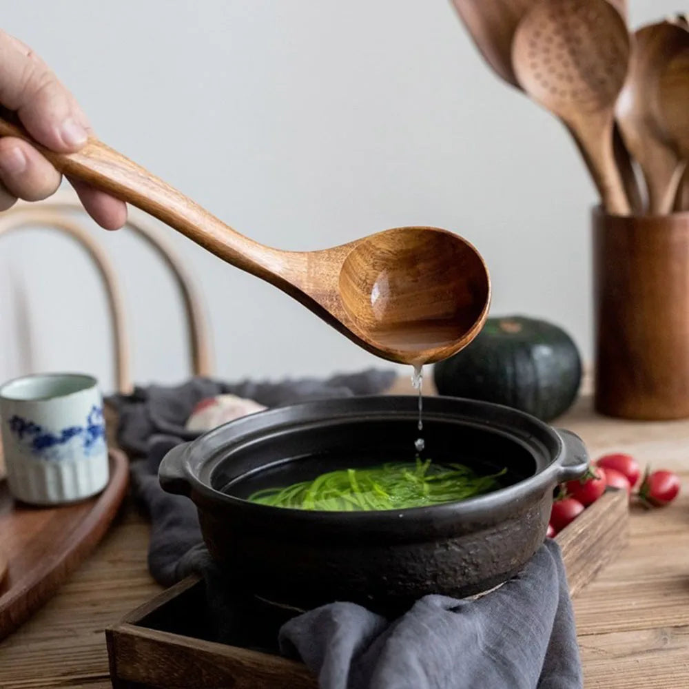 Natural Teak Cooking Utensils