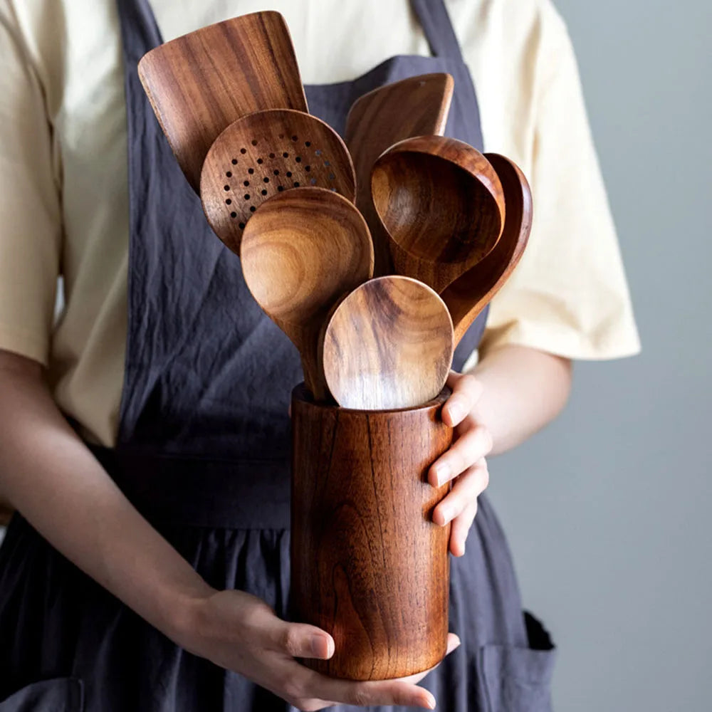 Natural Teak Cooking Utensils