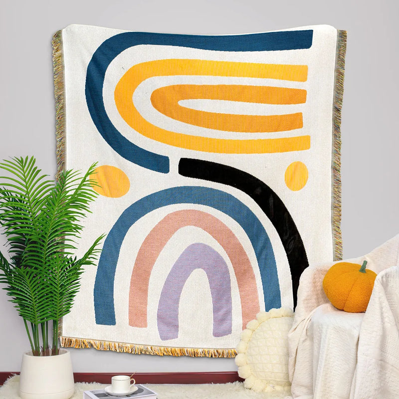 Pastel Rainbow Outdoor Blanket