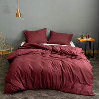 Simple One-Piece Solid Duvet Cover