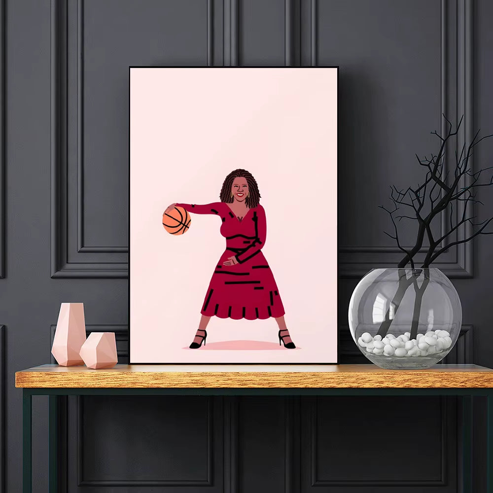 Celebrities Playing Basketball Wall Prints