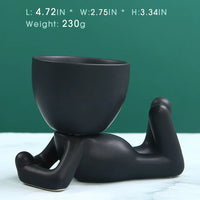 Ceramic Black Figure Flower Pots