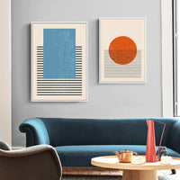 Geometric Shapes Color Blocked Wall Prints