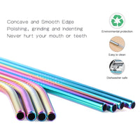 Reusable Metal Straws Set (Stainless Steel)