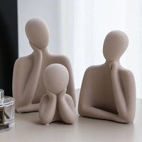 Abstract Frosted Ceramic Figurines