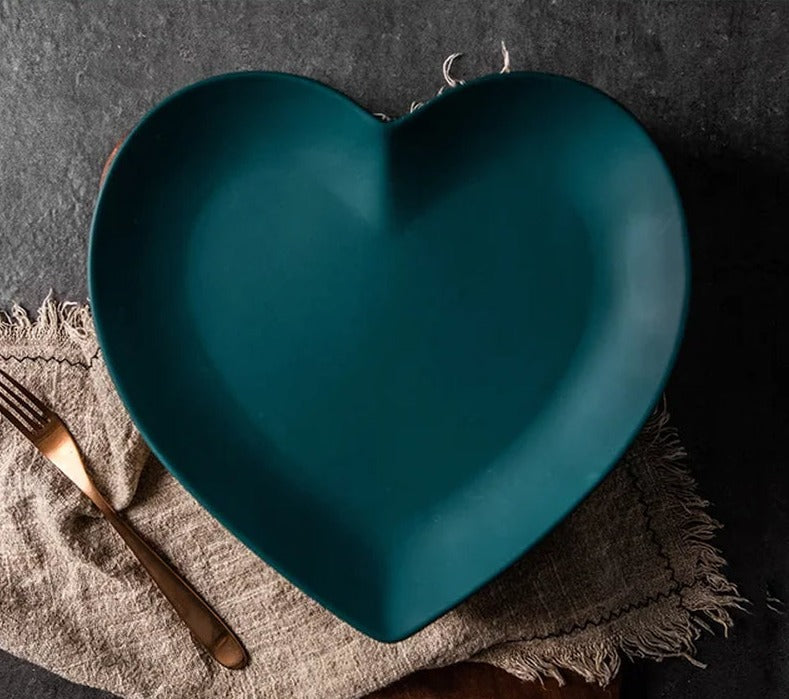 Morandi Heart-Shaped Ceramic Plates