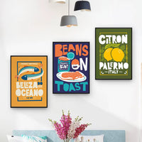 Bright Food Kitchen Wall Prints