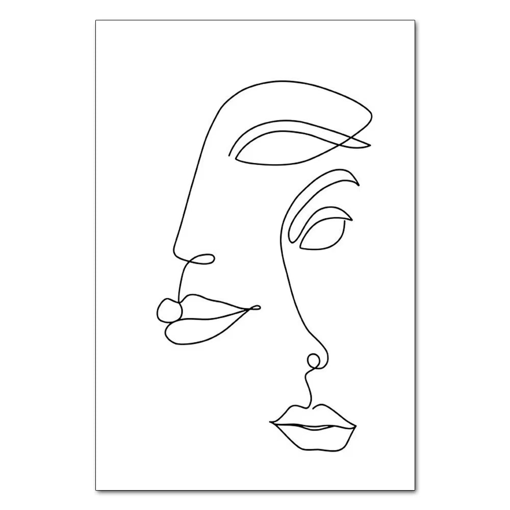 Abstract Line Couple Wall Prints