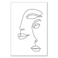 Abstract Line Couple Wall Prints