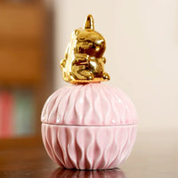 Pink Ceramic Jewelry Storage Box