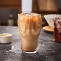 Simple Striped Ice-Coffee Glasses