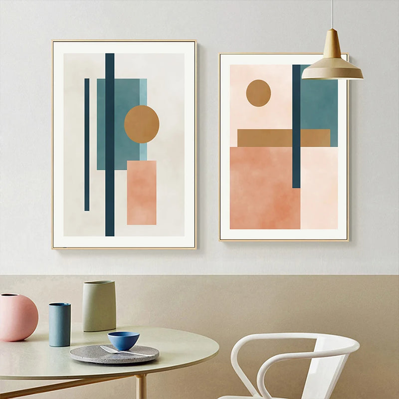 Modern Beige Abstract Wall Prints