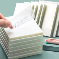 50 Sheets Transparent Waterproof Posted It Memo Pad Sticky Note Pads Notepads Posits for School Stationery Office Supplies