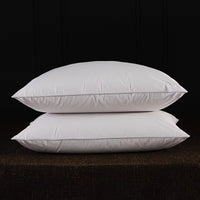 93% Goose Feather down Pillow for Sleeping 1 Pair, Home Bed Pillows Inserts Standard Queen King Size, 100% Organic Cotton Shell