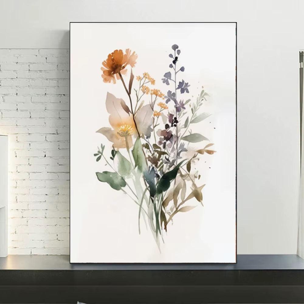 Watercolor Wildflowers Wall Prints