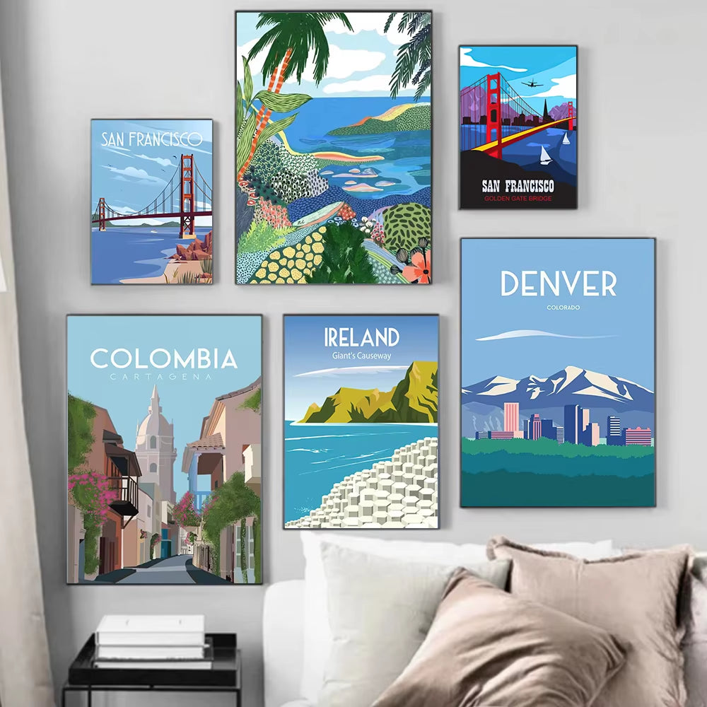 City and Country Landscape Wall Prints