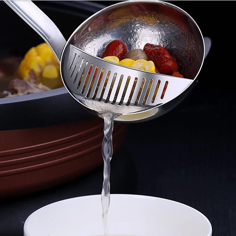 Dual-Use Long Handle Soup Ladle