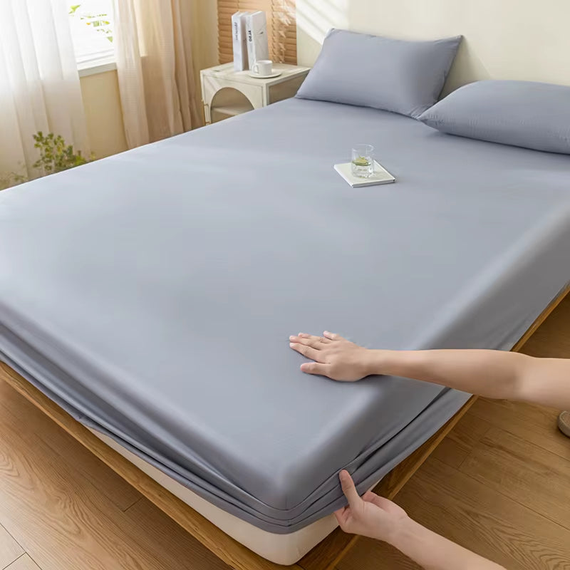 100% Waterproof Mattress Covers Protector Adjustable Non-Slip Bed Fitted Sheet with Elastic Band for Queen King 90/140/160/200