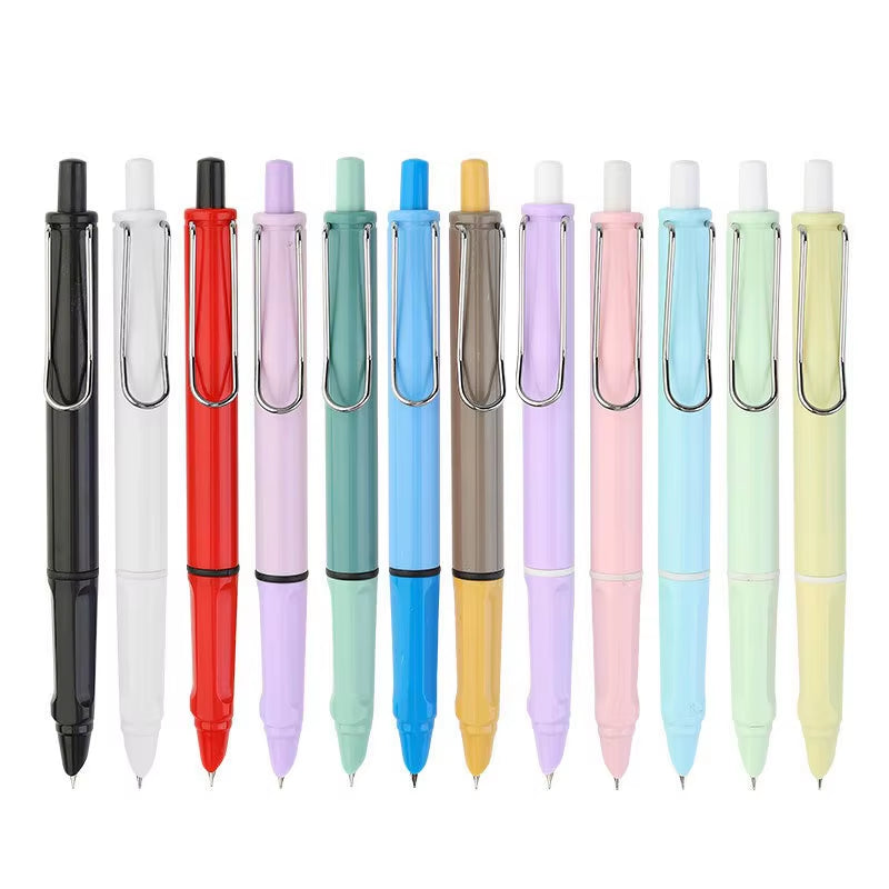 New Innovative Press Type Fountain Pens 0.38Mm Fine Nib Interchangeable Ink Cartridge Student School Writing Stationery Ink Pen