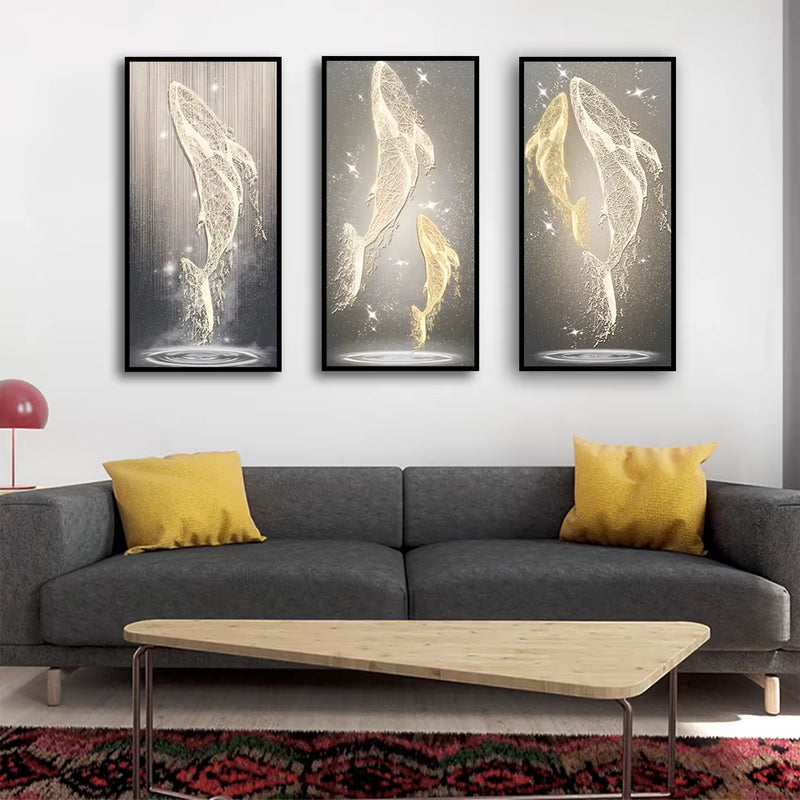 Luxury Luminous Whale Wall Prints