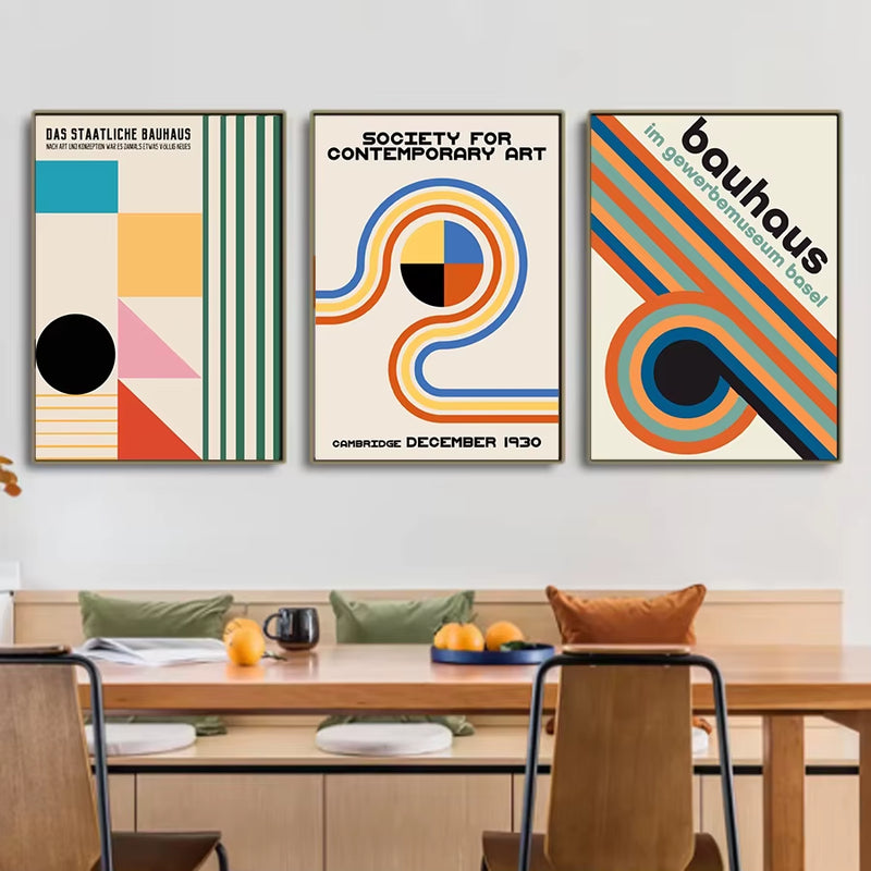 Bauhaus Colorful Geometric Wall Prints