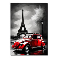 London Bus & Paris Tower Wall Prints