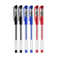 6Pcs Gel Pen Set Black Blue Red Ink 0.5Mm Refill Replaceable Ballpoint Pen Students School&Office Supplies Stationery