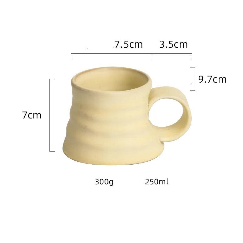 Irregular Vintage Ceramic Coffee Cups