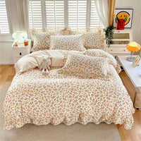 Cheerful Floral Cotton Duvet Cover