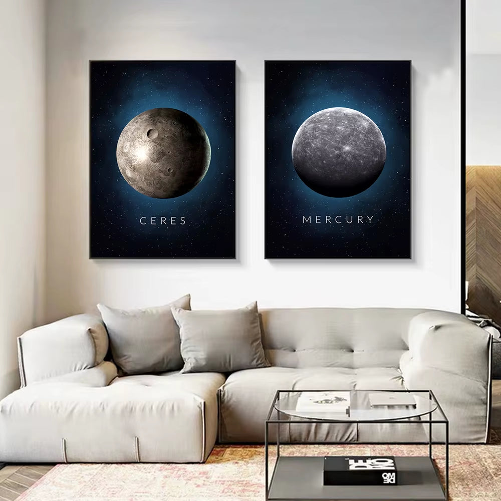 Planet, Sun, & Moon Wall Prints