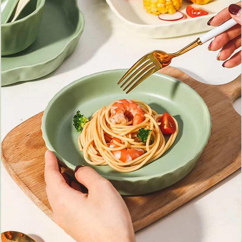 Solid Colored Ceramic Dinner Plates