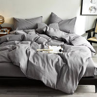 Simple One-Piece Solid Duvet Cover