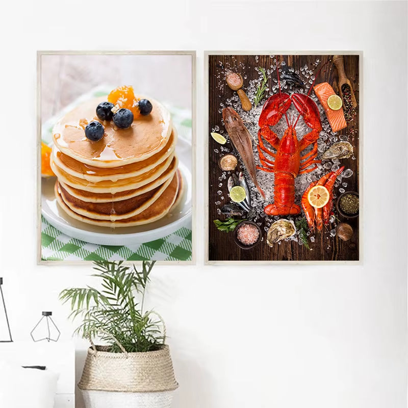 Vintage Food Canvas Wall Print