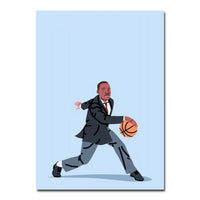 Celebrities Playing Basketball Wall Prints