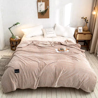 Ultra-Soft Plaid Fleece Bed Blanket