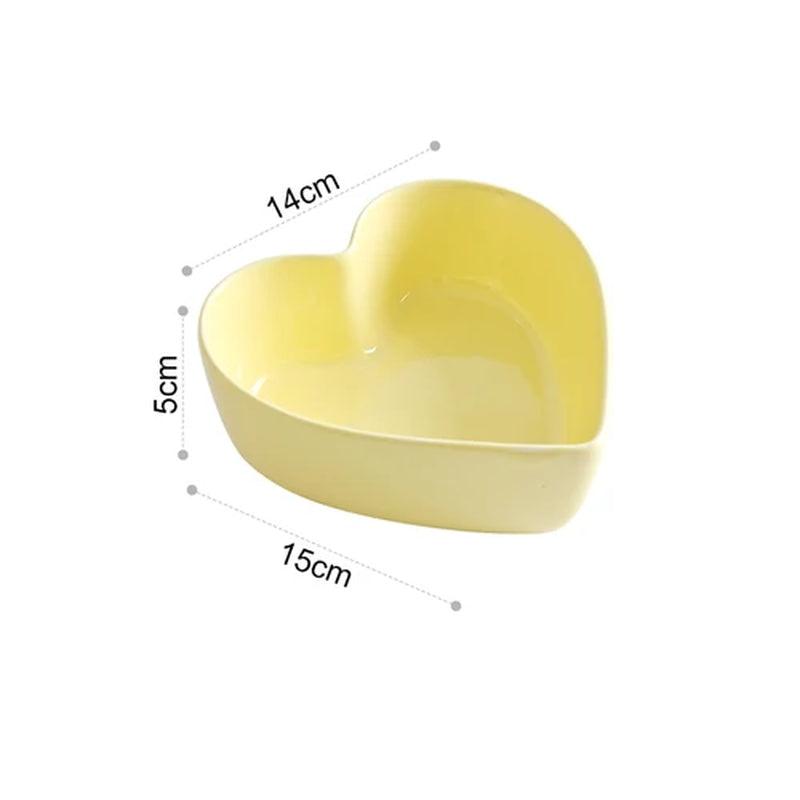 Heart-Shaped Ceramic Bowls