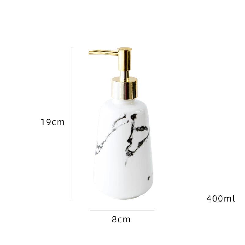 Ceramic Gold-Plated Marble Soap Dispenser